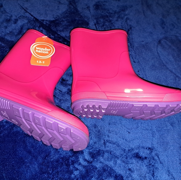 Wonder Nation Girls Rain Boots - Picture 1 of 5